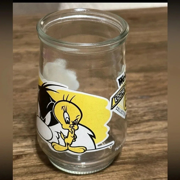 VTG Welch’s 1994 Looney Tunes Collector 6 Series Sylvester And Tweety Glass Cup - Picture 1 of 3